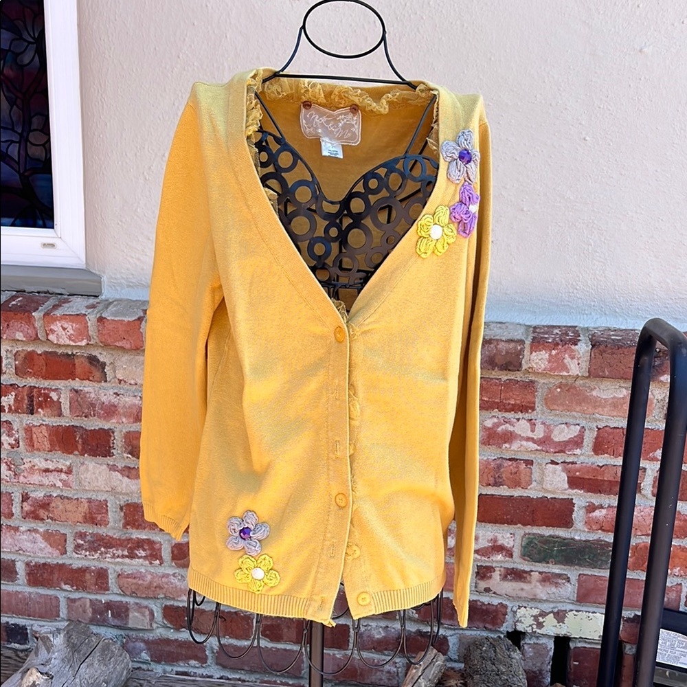 Nick & Mo Yellow Cardigan Sweater